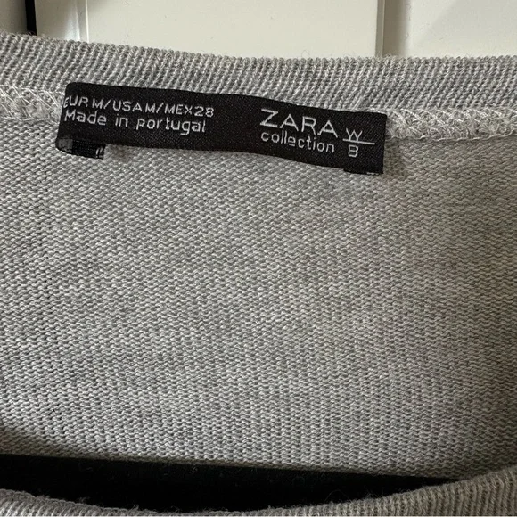Zara Gray Long Sleeve Women's Top - Picture 3 of 4
